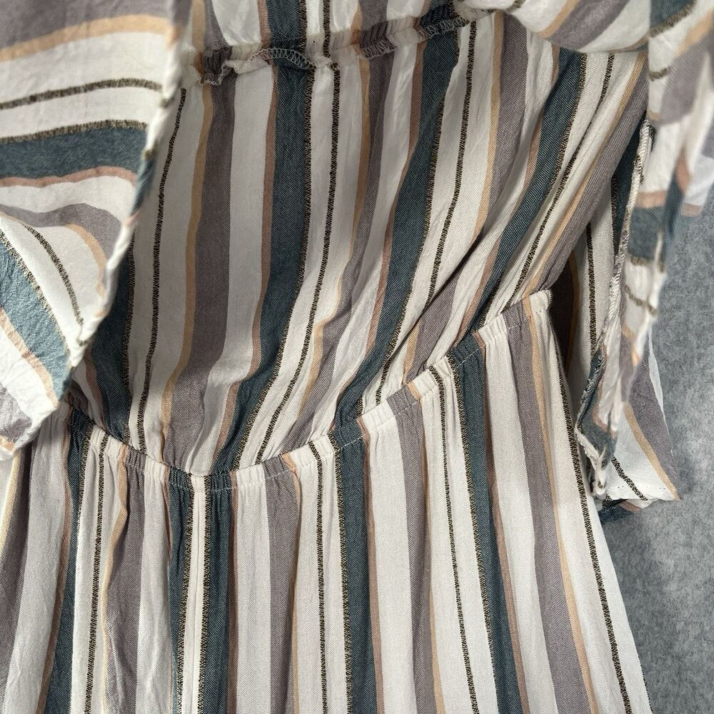 ONeill Strapless Romper Jumpsuit Women Size XL Striped Casual cover up resort - Picture 4 of 10